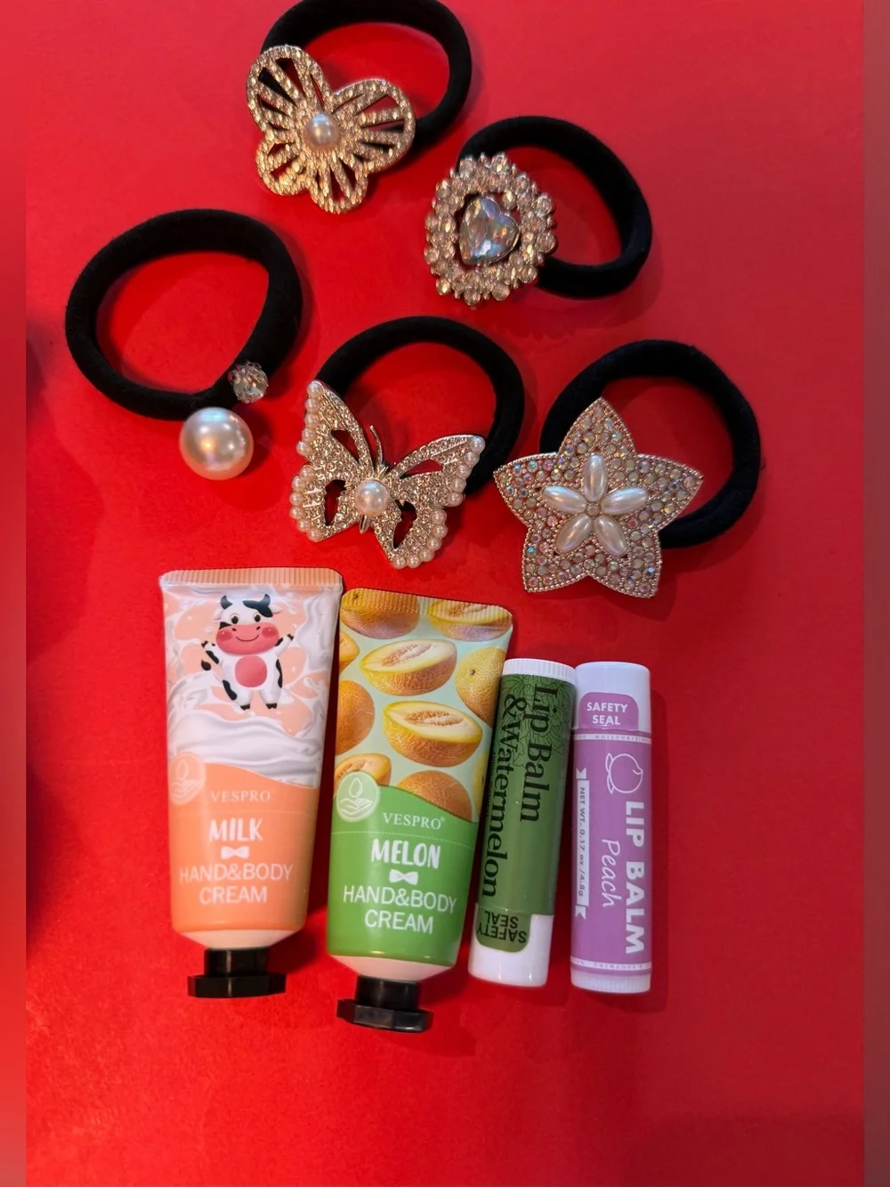 Belt bag & Vespro Melon & Milk Hand & Body Cream Duo with Lip Balms - Pink/Green